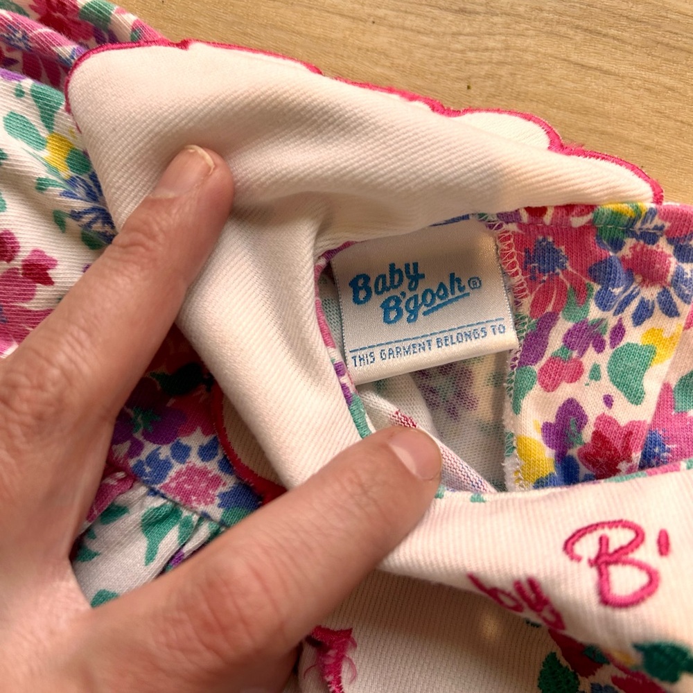 Vintage Oshkosh B’gosh bubble romper 6/9 months floral - Picture 6 of 6